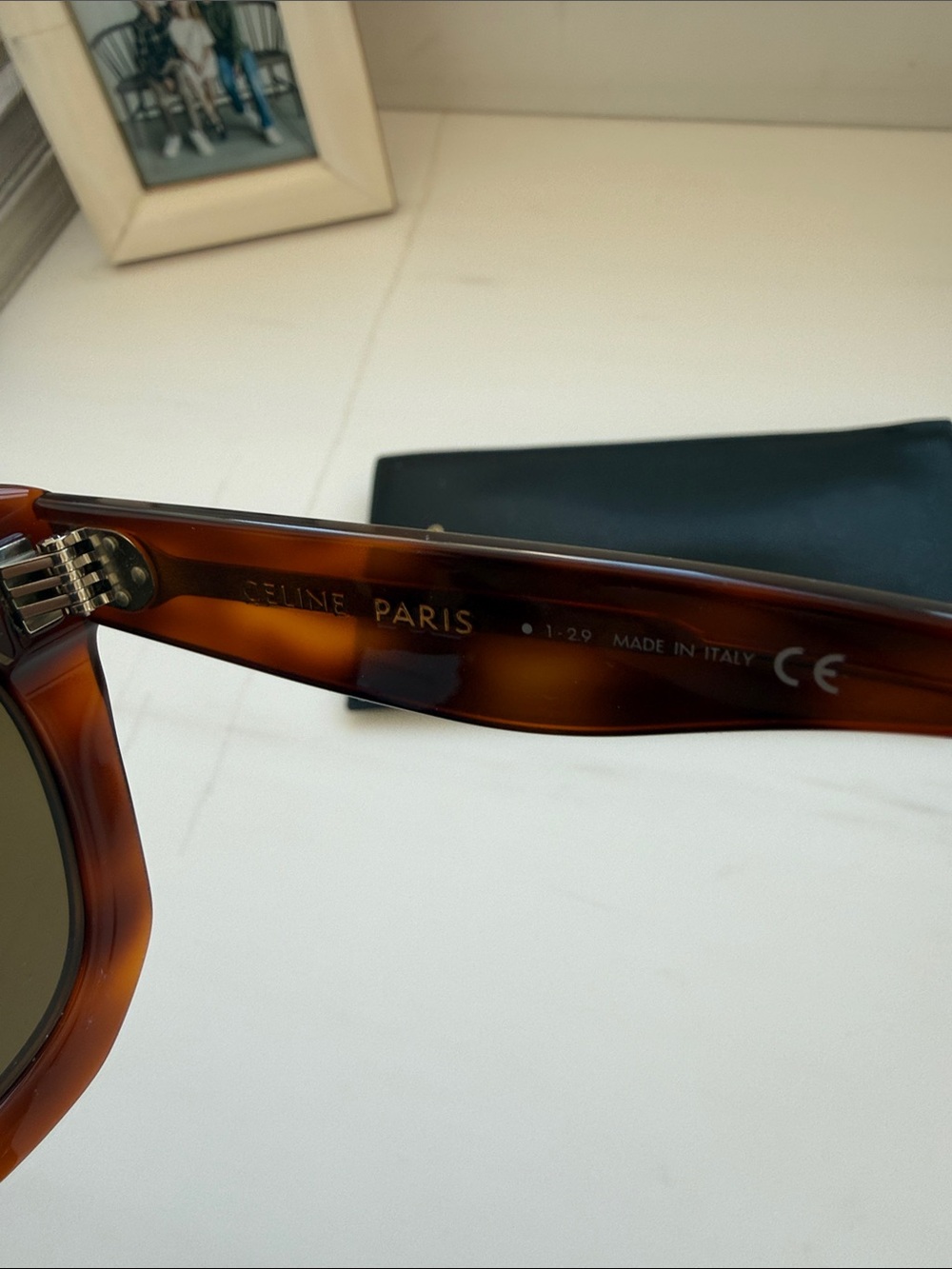 Celine Tortoiseshell Round Sunglasses with Brown Lenses - Picture 5 of 7